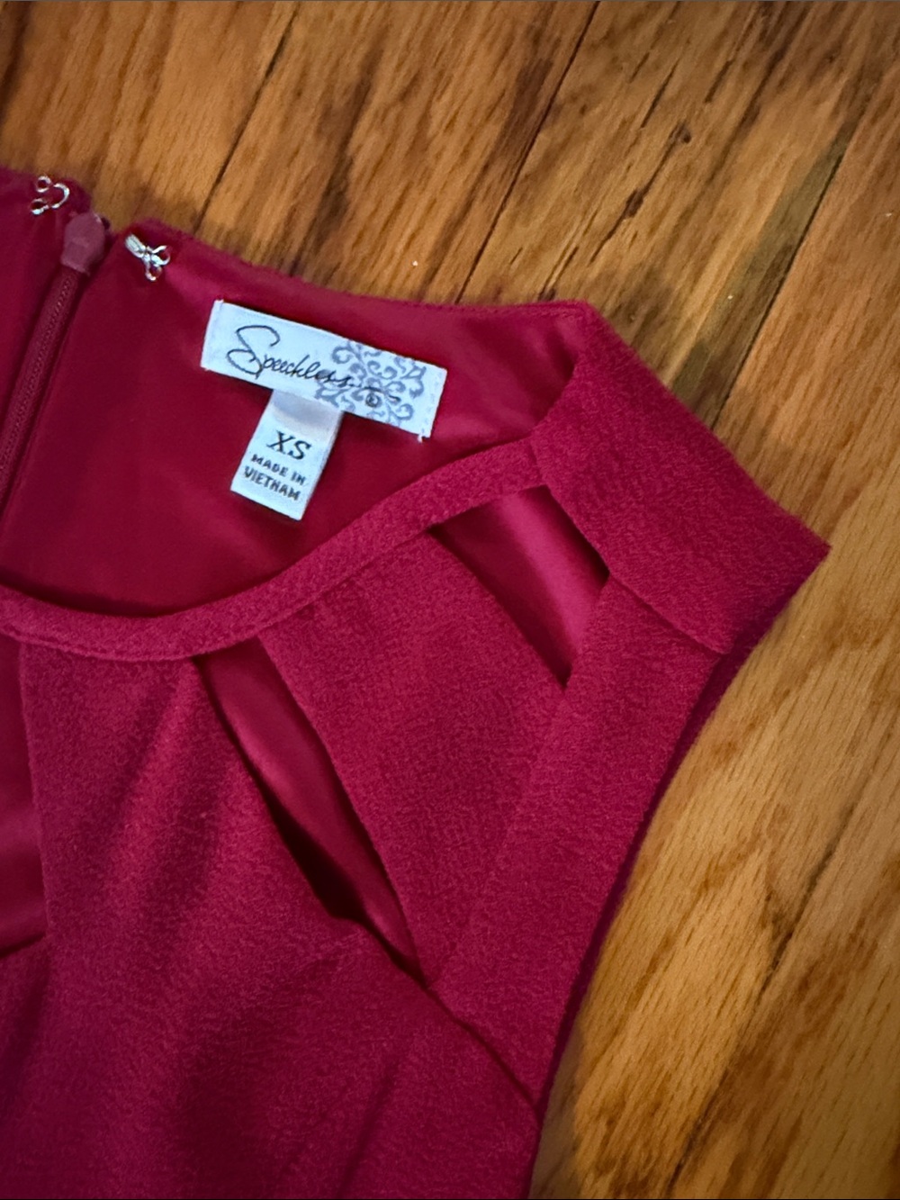 Speechless Raspberry Keyhole Fit & Flare Dress - Picture 2 of 5